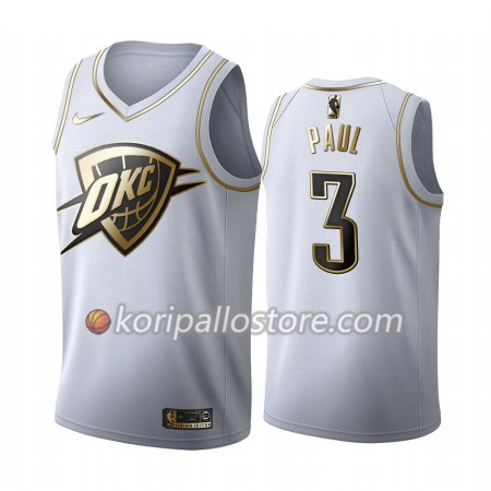 Oklahoma City Thunder Chris Paul 3 Nike 2019-2020 Valkoinen Golden Edition Miesten Pelipaidat Swingman 